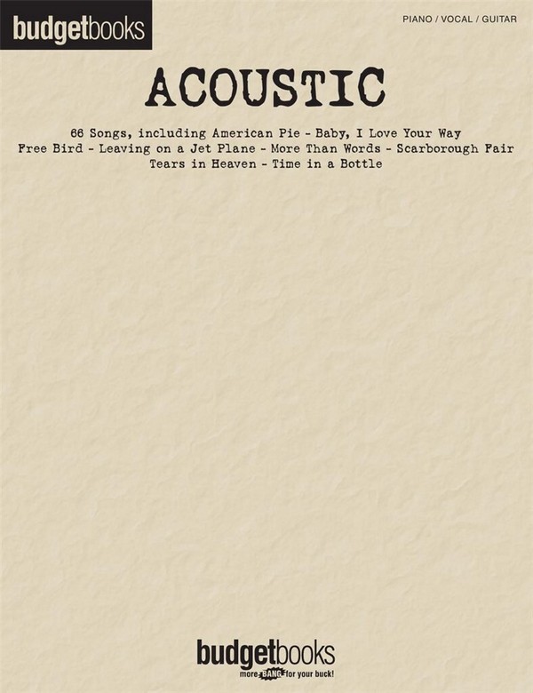 Budgetbooks Acoustic: