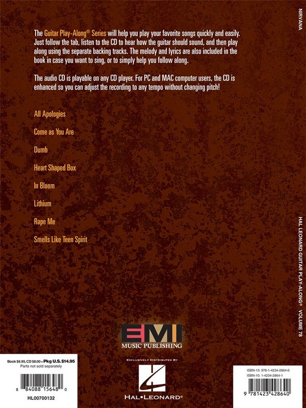 Nirvana (+CD): Songbook vocal/guitar/tab