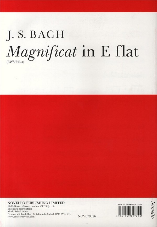 Magnificat in E flat BWV243a