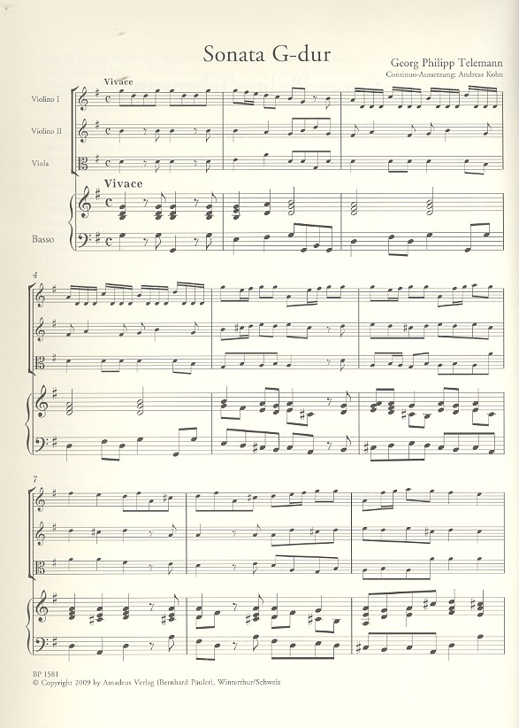 Sonata G-Dur TWV 43:G9