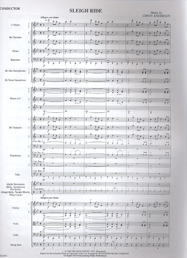 Sleigh Ride for orchestra
