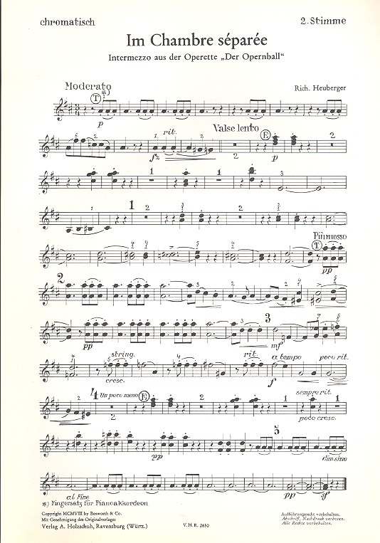 Im Chambre séparée für