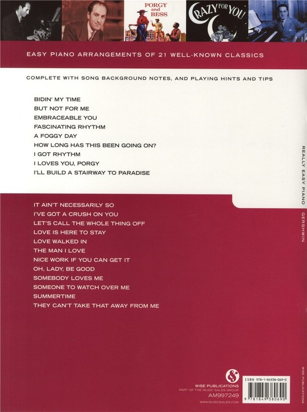 Gershwin for easy piano