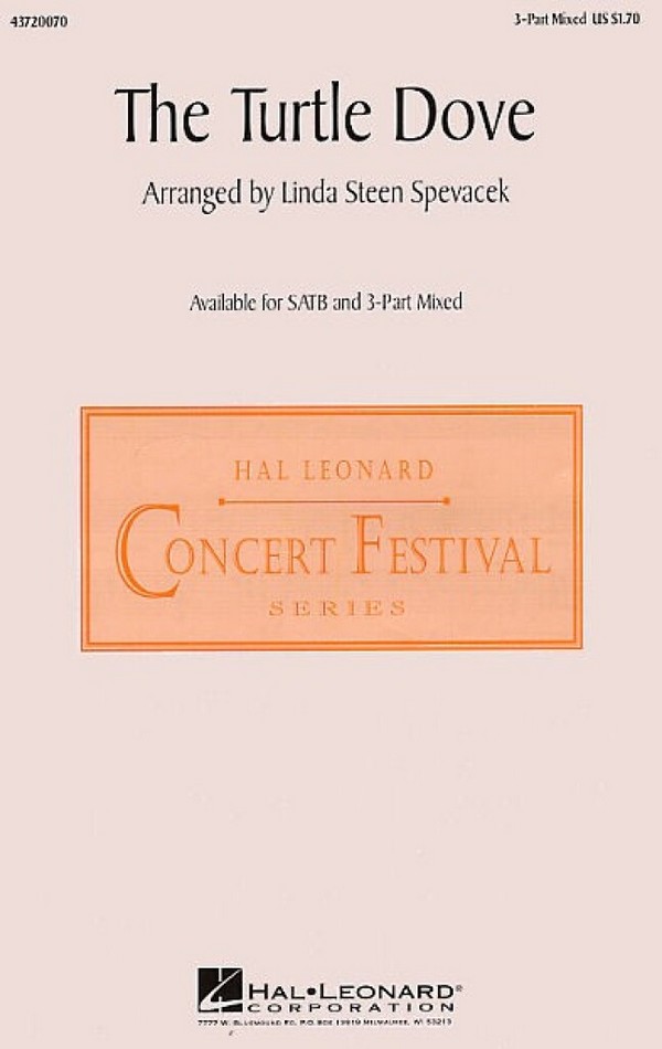 The Turtle Dove for 3-part mixed voices