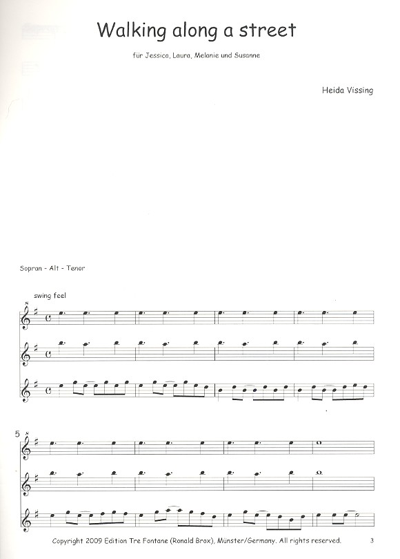 Walking along a Street