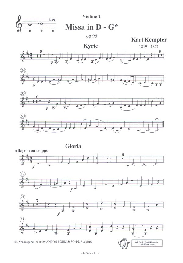 Messe in D - G op.96 