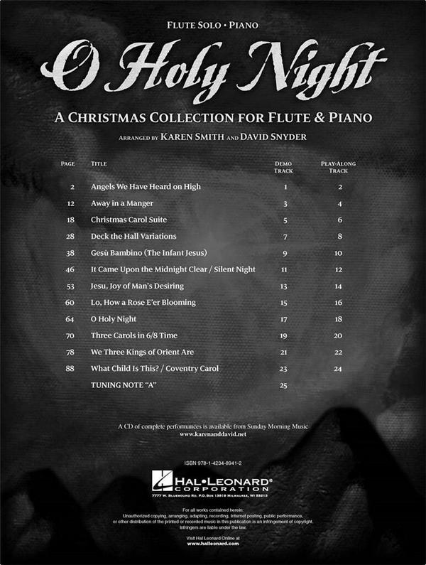 O Holy Night (+CD) for flute and piano