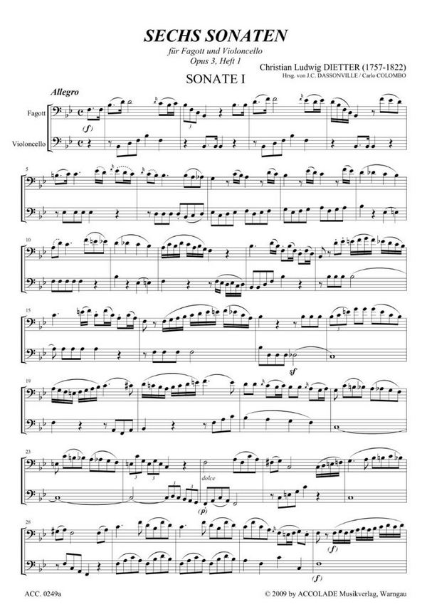 6 Sonaten op.3 Band 1 (Nr.1-3)