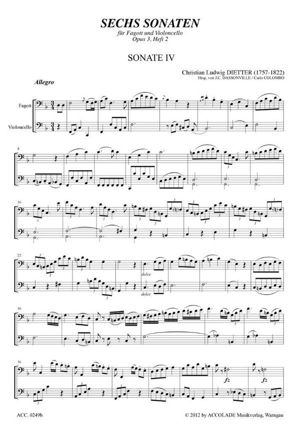 6 Sonaten op.3 Band 2 (Nr.4-6)
