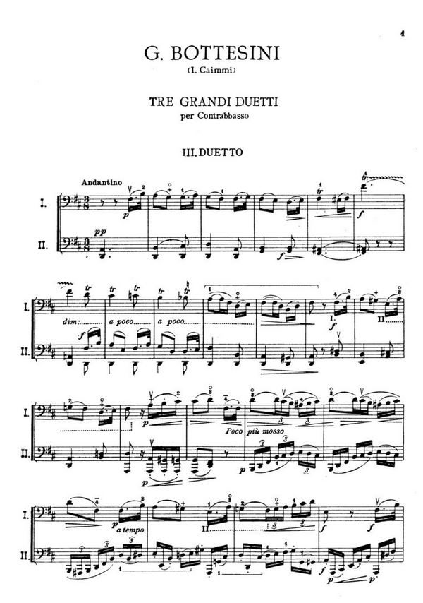 Grand Duetto D-Dur Nr.3 für 2 Kontrabässe