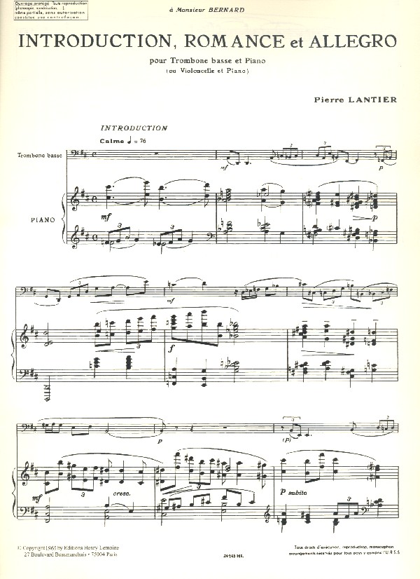 Introduction Romance et Allegro