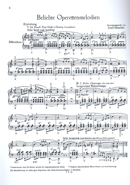 Beliebte Operetten-Melodien