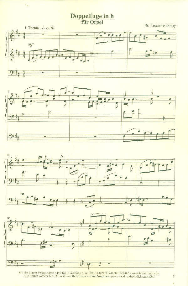 Doppelfuge in h