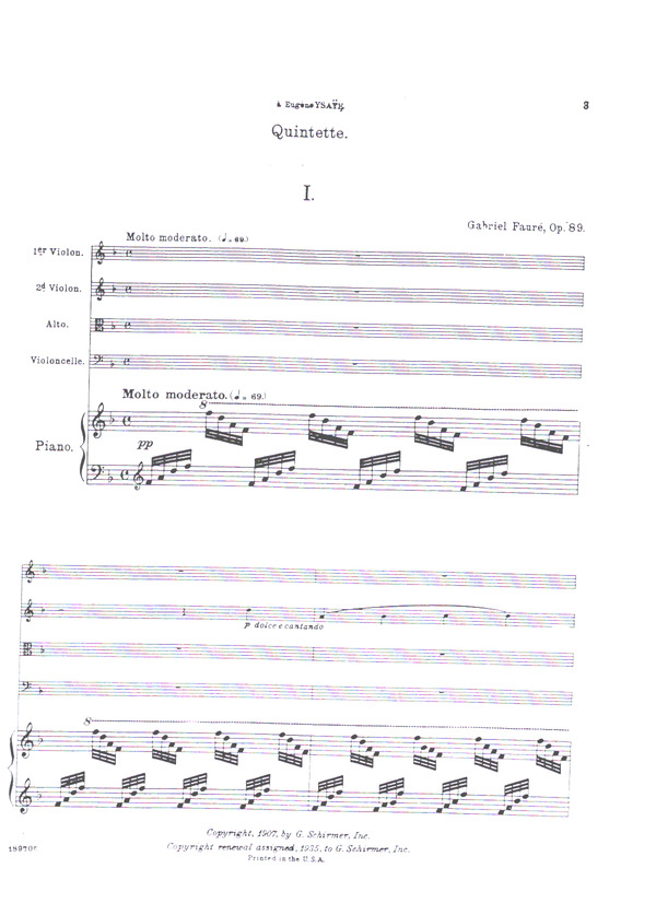 Quintet d minor op.89 for piano
