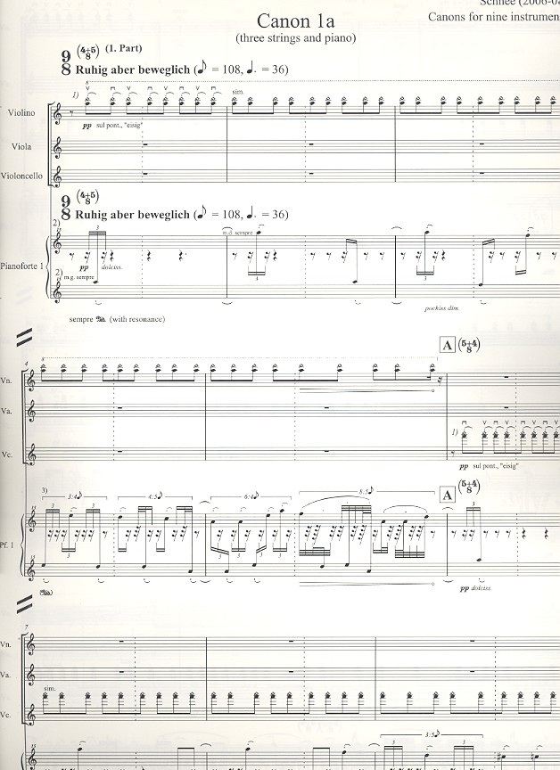 Schnee 10 Canons for violin, viola,