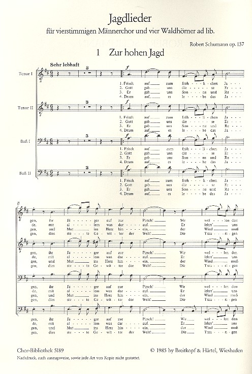 Jagdlieder op.137