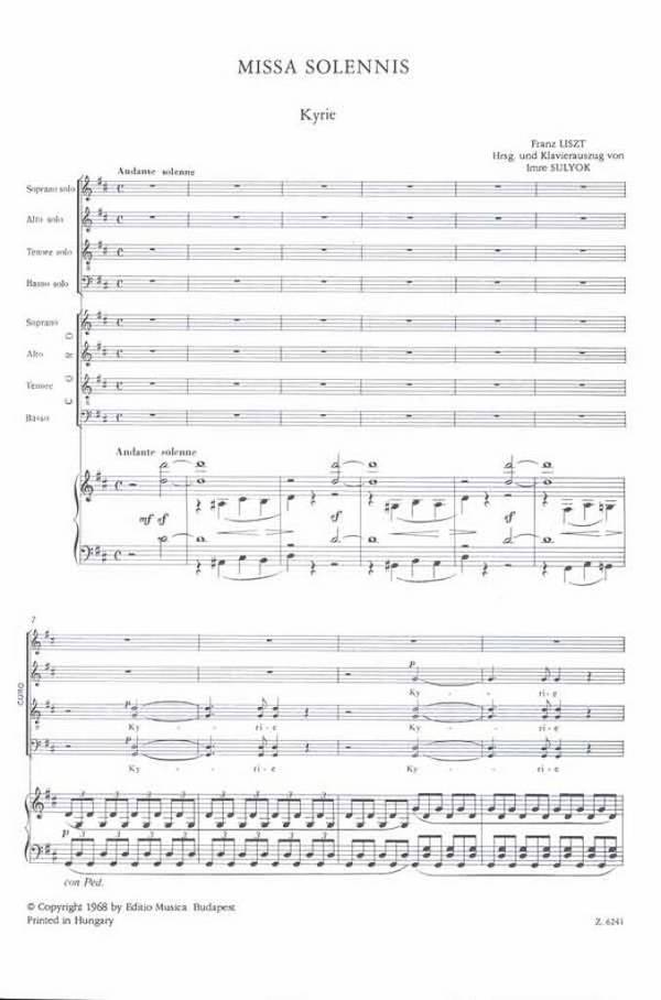Missa Solemnis für Soli (SATB),