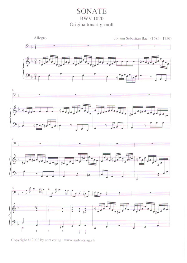 Sonate d-Moll BWV1020