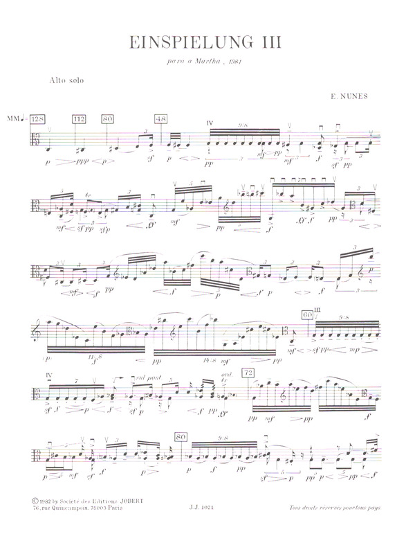 Einspielung 3 pour alto solo