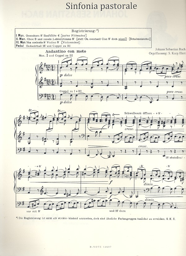 Sinfonia Pastorale aus dem Weihnachtsoratorium BWV248