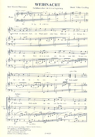 Weihnacht für Männerchor