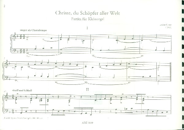 Christe du Schöpfer aller Welt Partita