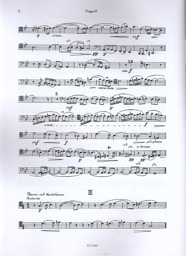 Sonatine für Fagott und Klavier