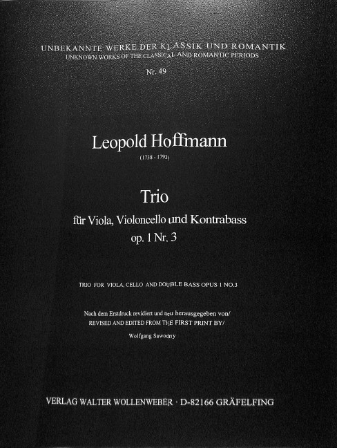 Trio op.1,3 für Viola, Violoncello