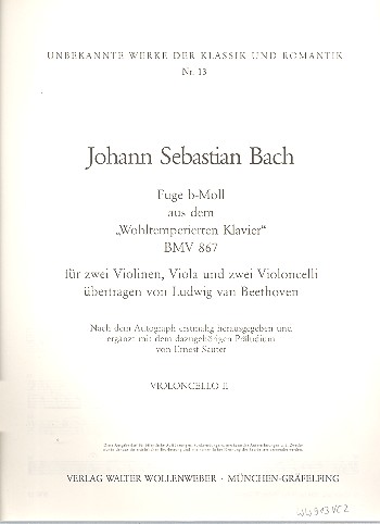 Fuge b-Moll BWV867 für 2 Violinen,