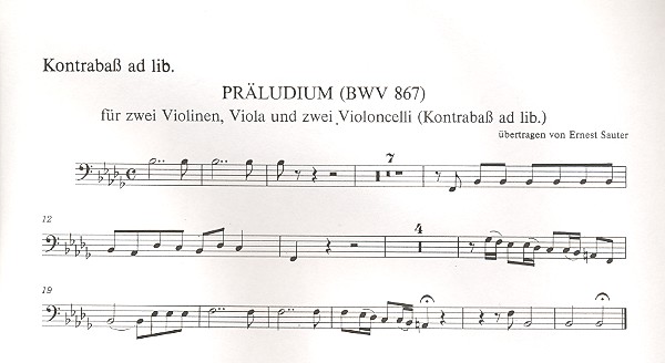 Fuge b-Moll BWV867 für 2 Violinen,