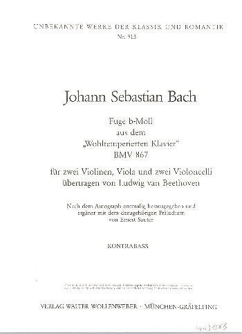 Fuge b-Moll BWV867 für 2 Violinen,