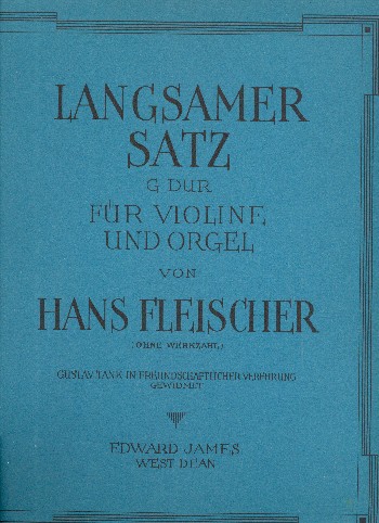Langsamer Satz G-Dur für Violine