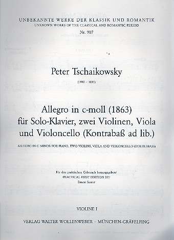 Allegro c-Moll für Klavier, 2 Violinen,