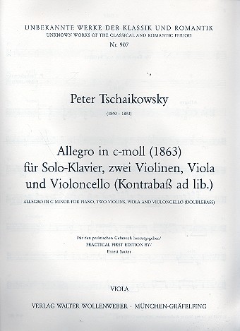 Allegro c-Moll für Klavier, 2 Violinen,
