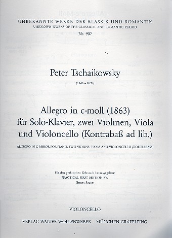 Allegro c-Moll für Klavier, 2 Violinen,