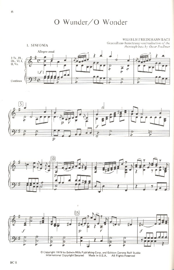 O Wunder für Soli (SAB), Chor