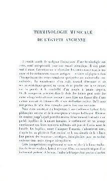 Musicologie pharaonique 