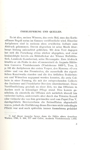 Das Karlsoffizium Regali natus