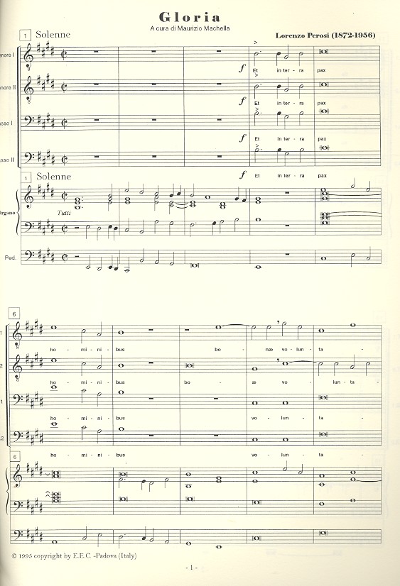 Gloria a 4 voci virili e organo