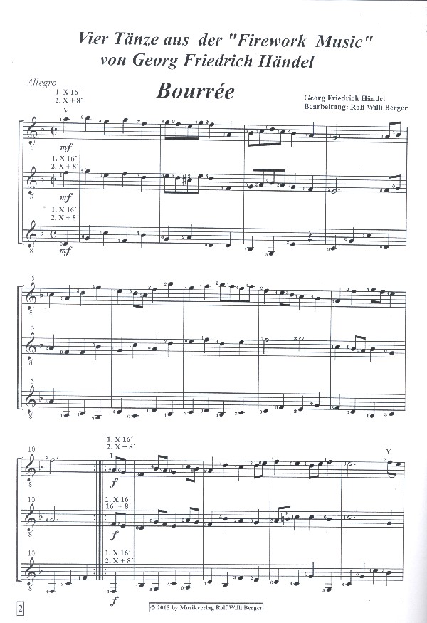 4 Tänze aus "Music for Royal Fireworks" 