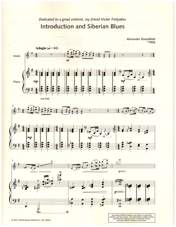 Introduction and Siberian Blues