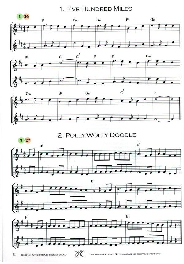 25 moderne Duette (+CD)