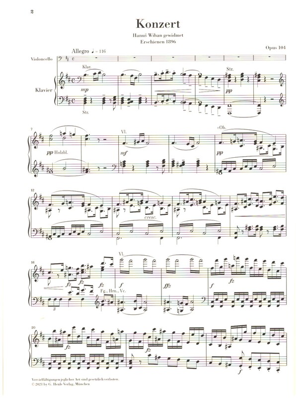 Konzert h-Moll op.104 für Violoncello und Orchester