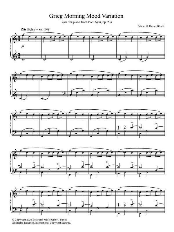 Grieg Morning Mood Variation