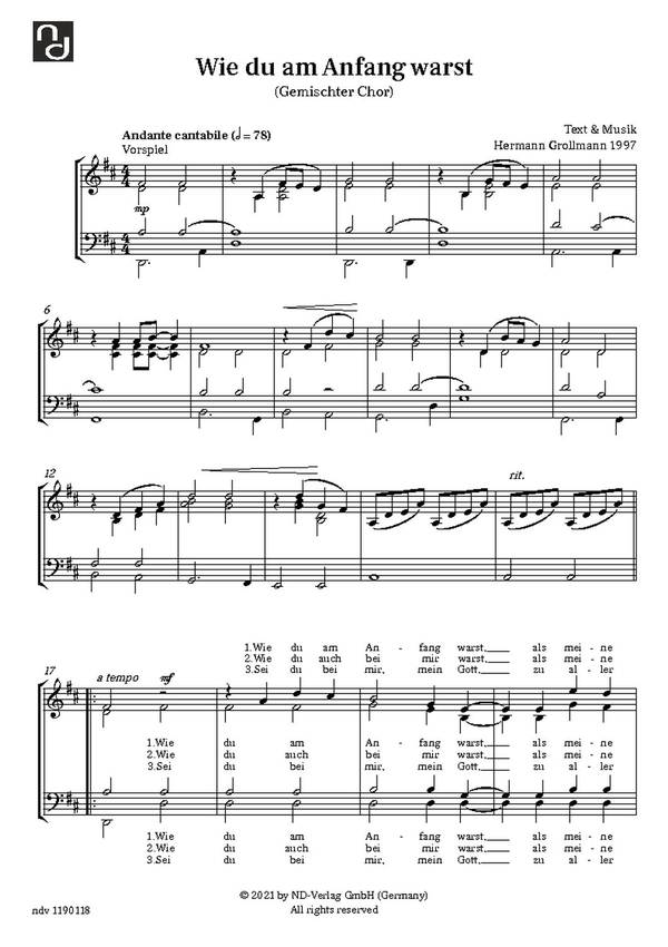 Wie du am Anfang warst