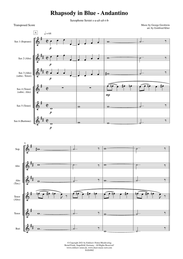 Rhapsody in Blue - Andantino