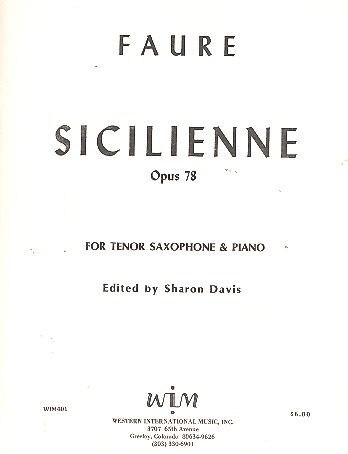 Sicilienne op.78 for tenor