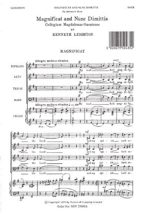 Magnificat  and  Nunc dimittis