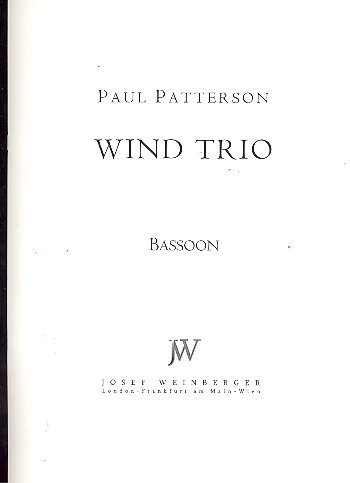 Wind Trio op.4 for flute, clarinet