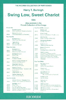 Swing low sweet Chariot